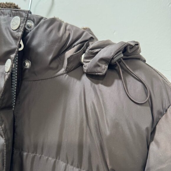 Eddie Bauer Seattle Brown Long Down Parka Coat Puffer Hood Women's Small - Picture 8 of 15